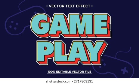 Efecto de texto de juego vibrante para diseños de juegos modernos