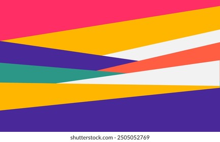 Vibrant Geometric Abstract Background - Vector