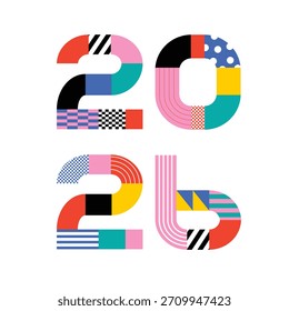 Vibrant Geometric Abstract Block 2026 Composition