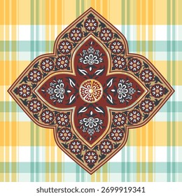 Lebendige geometrische abstrakte Muster mit symmetrischen Diamanten und Linien Formen schaffen eine moderne optische Textur. Perfekt für Stoffdrucke, Verpackungen, Hintergrundbilder und digitale Hintergründe.

