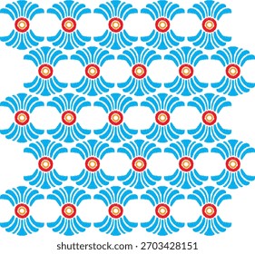 Padrão abstrato geométrico vibrante com losango simétrico e formas de linha criando uma textura óptica moderna. Perfeito para impressões têxteis, embalagens, papéis de parede e fundos digitais.
