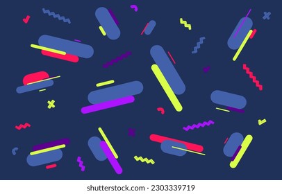 Vibrant Geometric Abstractions. Vibrant collection of abstract geometric shapes features a set of vector illustrations isolated from the background.