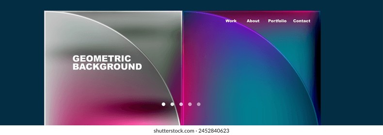 A vibrant geometric background featuring a gradient of purple, violet, and pink hues. The rectangles are filled with tints and shades of magenta, creating a colorful and modern design