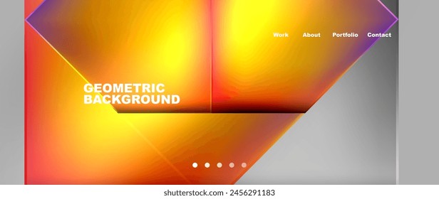 A vibrant geometric background featuring liquid orange tints and shades, with a glowing amber triangle in the center symbolizing automotive lighting and heat