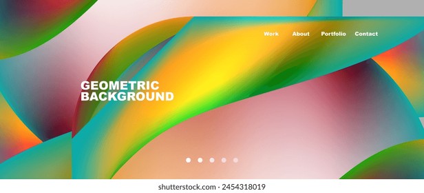 A vibrant geometric background featuring a rainbow of colors. This art piece is a closeup of rectangles in various tints and shades, creating a liquidlike eyelash effect with graphic elements