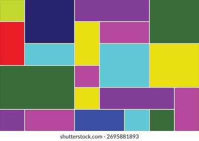 Padrão de plano de fundo abstrato dos blocos geométricos vibrantes