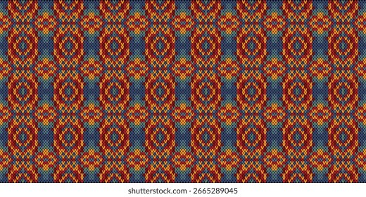 Vibrant Geometric Christmas Knit Pattern