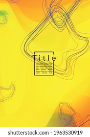 Diseño de portada geométrica vibrante con líneas de gradiente y abstracto, figuras para su negocio.  Diseño del afiche del arco iris del líquido de carátula, efecto gradiente para el evento.