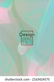 Diseño vibrante de portada geométrica con líneas de gradiente y abstracto, figuras para su negocio.  Diseño de afiches de arcoiris fluido de diseño, efecto gradiente para la fiesta disco.