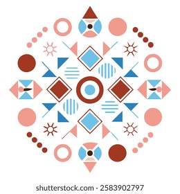 Vibrant geometric cube pattern vector art illustration with a colorful modern design, perfect for packaging, digital graphics, and creative branding.