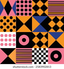 Vibrant geometric cube pattern vector art illustration with a colorful modern design, perfect for packaging, digital graphics, and creative branding.