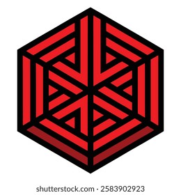 Vibrant geometric cube pattern vector art illustration with a colorful modern design, perfect for packaging, digital graphics, and creative branding.