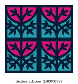 Vibrant Geometric Cube Pattern Vector Art Illustration for Creative Packaging Design