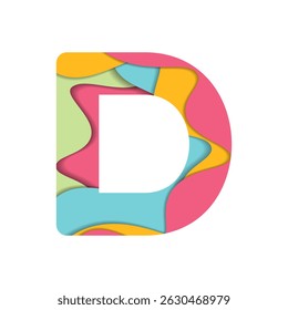 Vibrant Geometric D Alphabet Icon