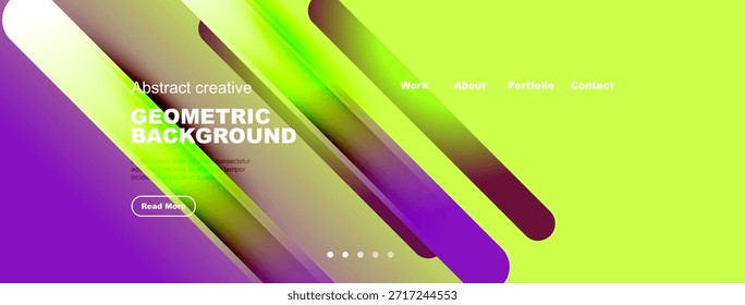 Diseño geométrico vibrante. Las Formas superpuestas crean un efecto visual dinámico. Los Elementos de texto presentan información de Cartera, invitando a la exploración.