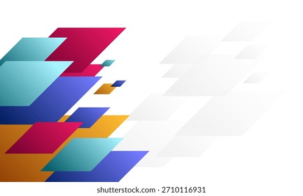 elementos geométricos vibrantes ideais para banner, capa, cartaz e fundos promocionais.