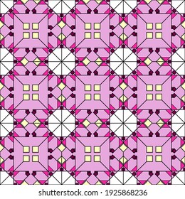 Vibrante huella étnica geométrica, repitiendo tejas de simple entrelazado. Ideal para decorar telas, textiles, diseño de envoltura de regalo, cualquier material impreso, publicidad u otro diseño.