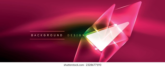 Vibrant Geometric Neon Shiny Line Background. A Bold and Stunning Display of Shapes, Lines, Colors, and Glow, Perfect for Futuristic Modern Designs, Hi-tech Presentations, Technology Web Pages