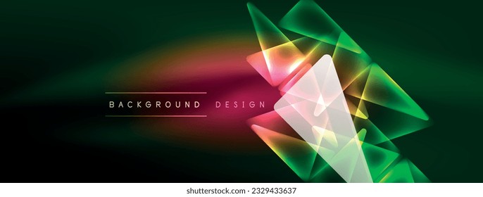 Vibrant Geometric Neon Shiny Line Background. A Bold and Stunning Display of Shapes, Lines, Colors, and Glow, Perfect for Futuristic Modern Designs, Hi-tech Presentations, Technology Web Pages