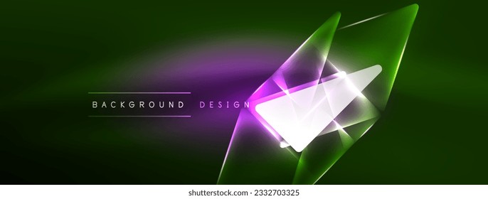Vibrant Geometric Neon Shiny Line Background. A Bold and Stunning Display of Shapes, Lines, Colors, and Glow, Perfect for Futuristic Modern Designs, Hi-tech Presentations, Technology Web Pages