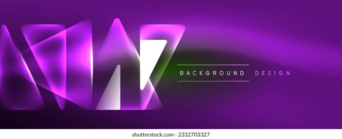 Vibrant Geometric Neon Shiny Line Background. A Bold and Stunning Display of Shapes, Lines, Colors, and Glow, Perfect for Futuristic Modern Designs, Hi-tech Presentations, Technology Web Pages