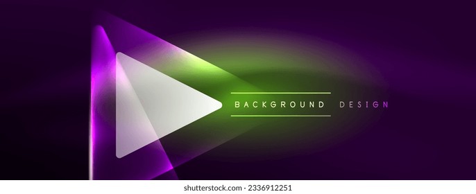 Vibrant Geometric Neon Shiny Line Background. A Bold and Stunning Display of Shapes, Lines, Colors, and Glow, Perfect for Futuristic Modern Designs, Hi-tech Presentations, Technology Web Pages
