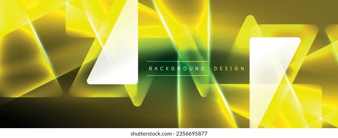 Vibrant Geometric Neon Shiny Line Background. A Bold and Stunning Display of Shapes, Lines, Colors, and Glow, Perfect for Futuristic Modern Designs, Hi-tech Presentations, Technology Web Pages