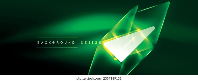 Vibrant Geometric Neon Shiny Line Background. A Bold and Stunning Display of Shapes, Lines, Colors, and Glow, Perfect for Futuristic Modern Designs, Hi-tech Presentations, Technology Web Pages