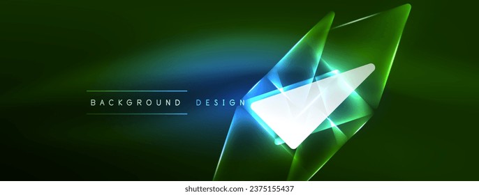 Vibrant Geometric Neon Shiny Line Background. A Bold and Stunning Display of Shapes, Lines, Colors, and Glow, Perfect for Futuristic Modern Designs, Hi-tech Presentations, Technology Web Pages
