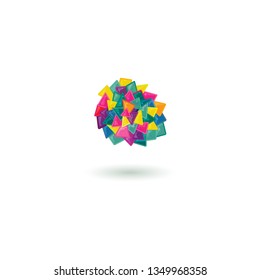 Vibrant Geometric Objects in Cartoon Circle Forms