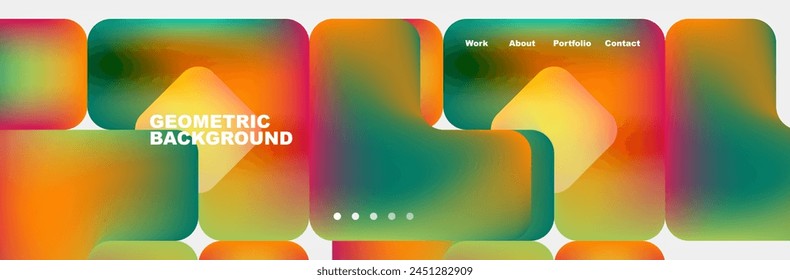 A vibrant geometric pattern featuring squares and triangles in shades of electric blue and amber on a white background, perfect for office application software backgrounds