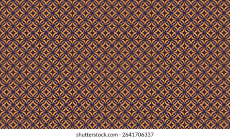 Vibrant Geometric Pattern With Orange and Blue Diamond Shapes