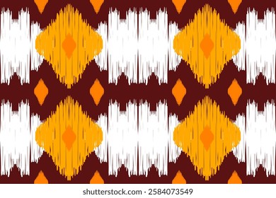 A vibrant geometric pattern with orange and white diamond shapes on transparency background, creating bold and dynamic visual effect. design features rhythmic repetition of colors and shapes