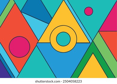 A vibrant geometric patterns screen background image, perfect for adding a stylish and modern touch to your digital decor. Ideal for screens, wallpapers, and contemporary design projects.