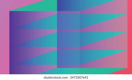 Vibrant geometric shapes gradient background vector.  Abstract trendy modern design wallpaper for landing page, covers, Brochures, flyers, Presentations,Banners. Vector illustration.