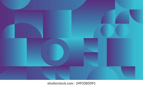 Lebendige geometrische Formen Farbverlauf Hintergrund Vektorgrafik.  Abstrakter trendiger moderner Design-Bildschirmhintergrund für Landing Page, Cover, Broschüren, Flyer, Präsentationen, Banner. Vektorillustration.