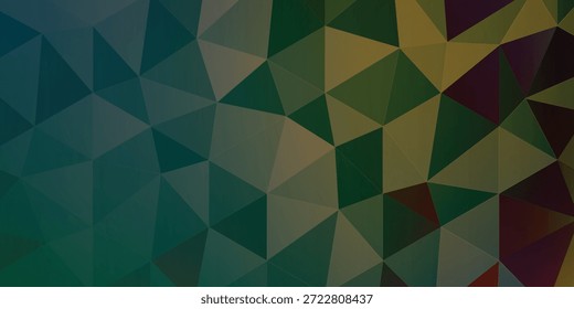 Mosaico Triângulo Geométrico Vibrante Com Fundo Gradiente Quente A Frio eps10