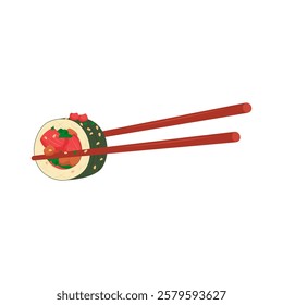 Vibrant Gimbap Vector Illustration Perfect for Your Korean Food Project