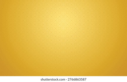 A vibrant golden background featuring an elegant seamless pattern inspired by traditional Malay motifs