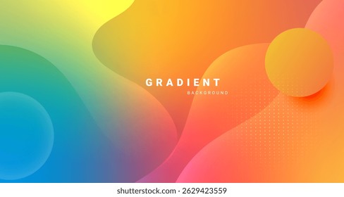 Vibrant gradient abstract background with smooth flowing shapes