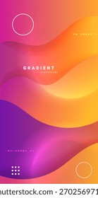 Fundo abstrato gradiente vibrante com ondas fluidas suaves