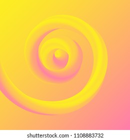 Vibrant Gradient Abstract Background. Spiral. Helix. Vector