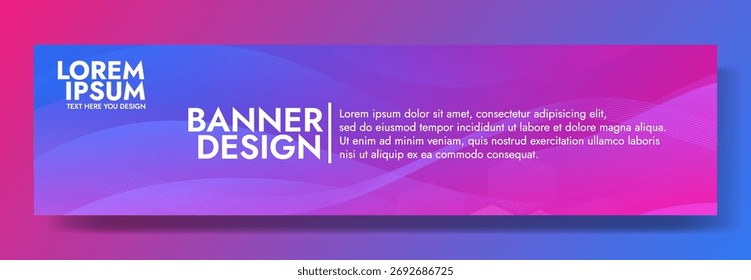 Modelo de design de banner abstrato de gradiente vibrante