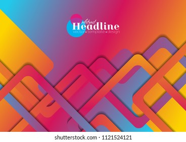Vibrant gradient abstract geometric vector background