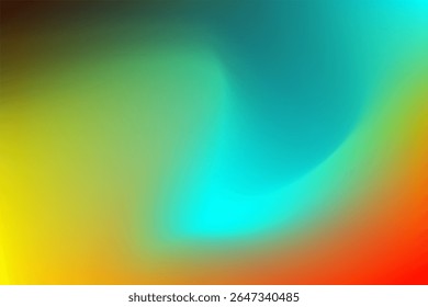 Vibrant gradient artwork blending warm yellows and reds with cool blues and greens. The abstract design evokes energy, creativity, and inspiration, offering a modern aesthetic
