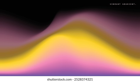 Vibrant gradient background. Abstract smooth color gradation backdrop. Fluid modern graphic element. Suitable for cover, poster, banner, presentation, or social media template.