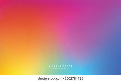 Vibrant gradient background blending warm and cool colours, transitioning smoothly from red to yellow and blue to pink, creating a dynamic and colourful backdrop.