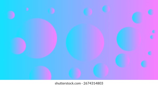 Um fundo de gradiente vibrante combina ciano e magenta com transições circulares suaves, criando um efeito sonhador, abstrato e futurista.