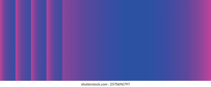 Vibrant gradient background with blue and pink colors. The background features vertical stripes and a smooth texture, blending blue and pink. Minimal abstract gradient graphic vector background 