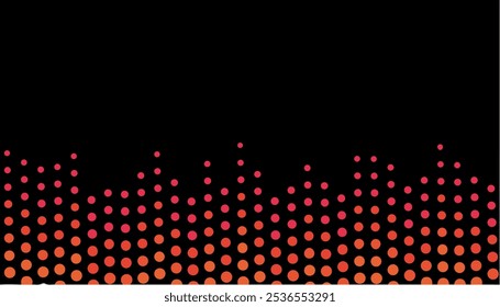 Vibrant gradient background with circles in warm hues creates a dynamic visual effect